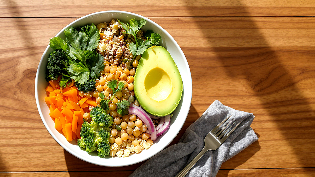 Blog Covers (31) Superfood salad bowl on a wooden table