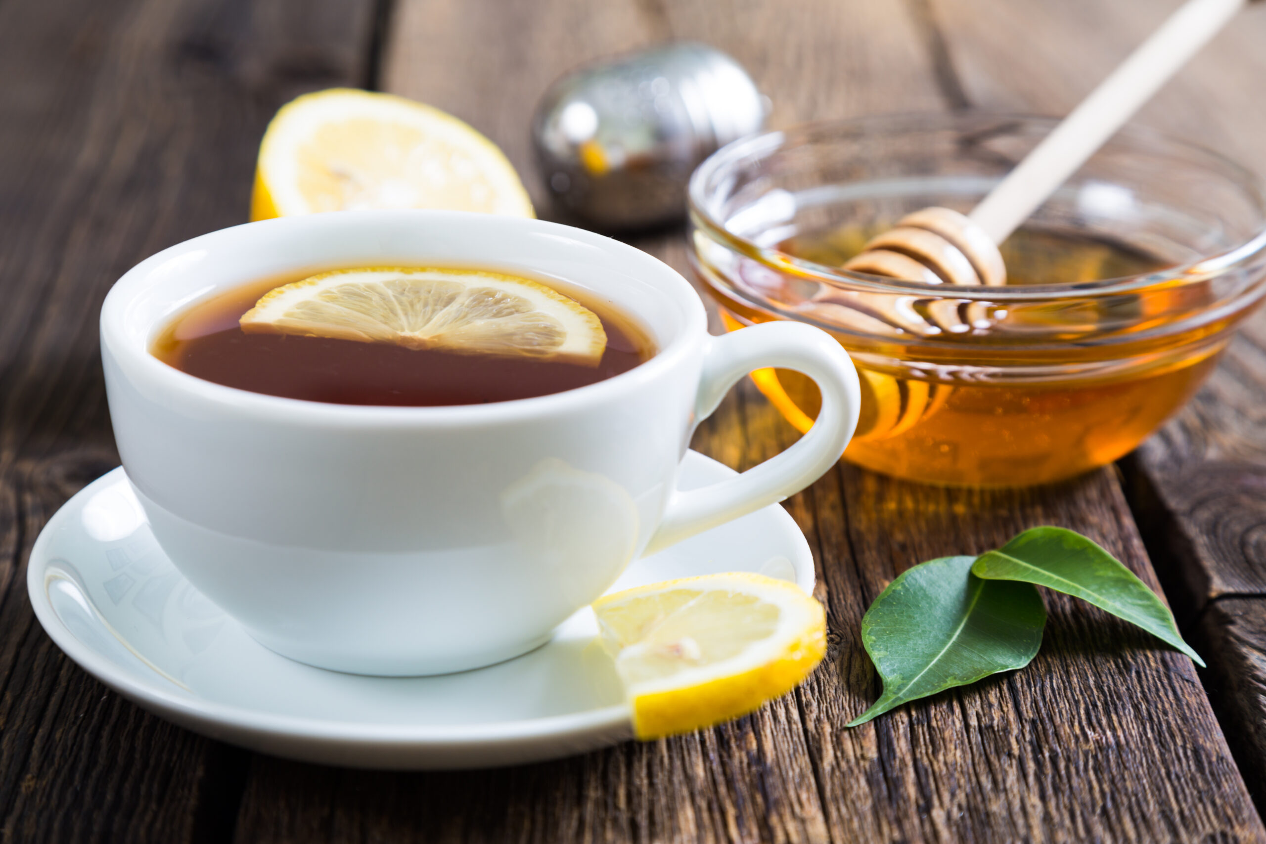 Tea with honey and lemon