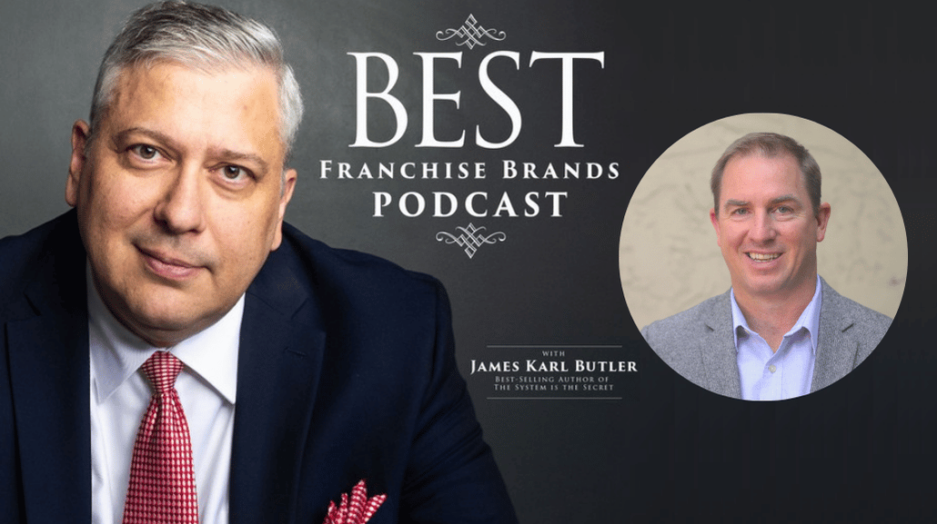 The Best Franchise Brands podcast logo with image of Jeff Salter