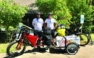 Jeff Salter Stops in Kosciusko on 9,000-Mile Fundraising Journey