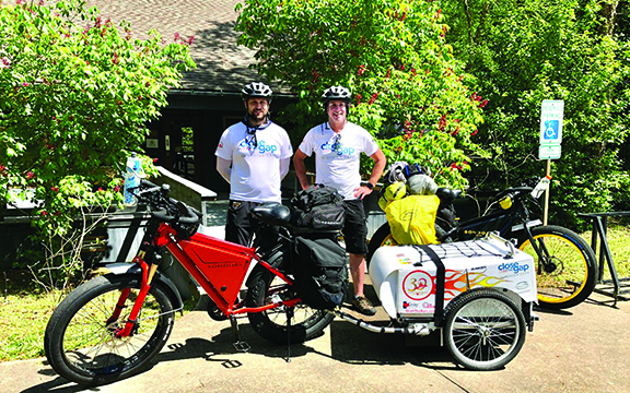 Jeff Salter and Ben Cornu with ebikes for Close the Gap in Senior Care