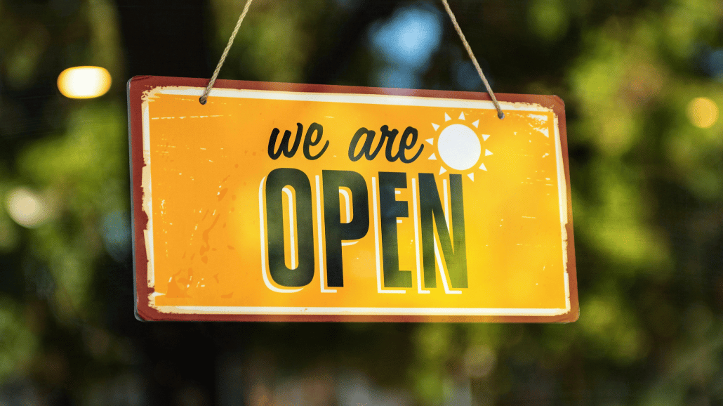 Now open sign