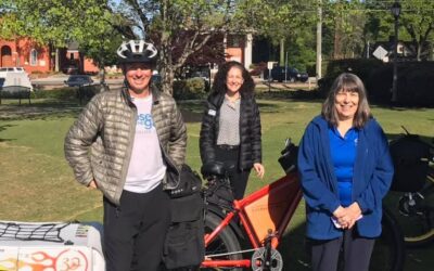 Caring Senior Service CEO Bikes through Woodstock Raising Money for Senior Needs